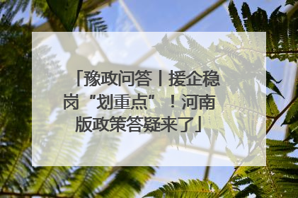 豫政问答丨援企稳岗“划重点”！河南版政策答疑来了