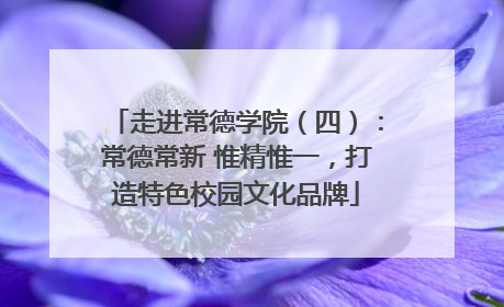 走进常德学院（四）：常德常新 惟精惟一，打造特色校园文化品牌