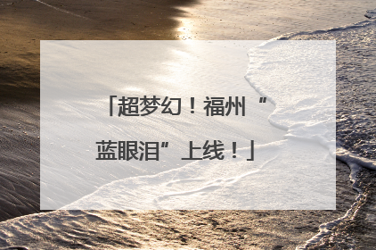 超梦幻！福州“蓝眼泪”上线！
