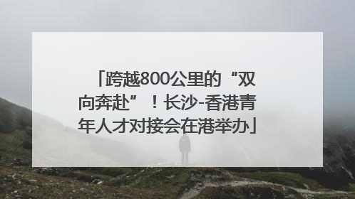 跨越800公里的“双向奔赴”！长沙-香港青年人才对接会在港举办