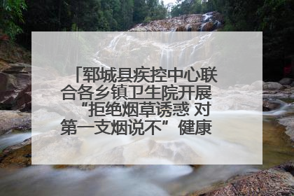 郓城县疾控中心联合各乡镇卫生院开展“拒绝烟草诱惑 对第一支烟说不”健康教育宣传活动