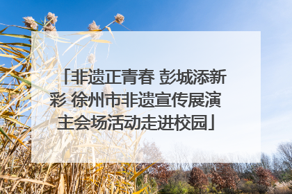 非遗正青春 彭城添新彩 徐州市非遗宣传展演主会场活动走进校园