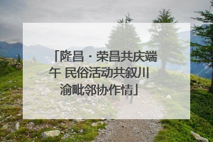 隆昌・荣昌共庆端午 民俗活动共叙川渝毗邻协作情