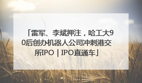 雷军、李斌押注，哈工大90后创办机器人公司冲刺港交所IPO｜IPO直通车
