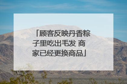 顾客反映丹香粽子里吃出毛发 商家已经更换商品