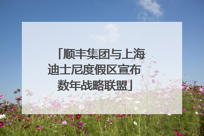 顺丰集团与上海迪士尼度假区宣布数年战略联盟