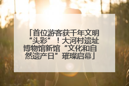 首位游客获千年文明“头彩”！大河村遗址博物馆新馆“文化和自然遗产日”璀璨启幕