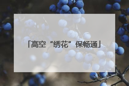 高空“绣花”保畅通