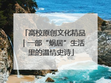 高校原创文化精品｜一部“蜗居”生活里的温情史诗