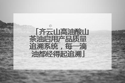 齐云山高油酸山茶油启用产品质量追溯系统，每一滴油都经得起追溯