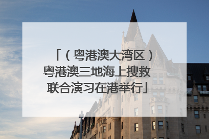 （粤港澳大湾区）粤港澳三地海上搜救联合演习在港举行
