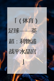 （体育）足球——英超：利物浦战平水晶宫