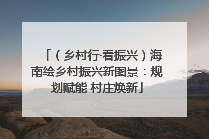 （乡村行·看振兴）海南绘乡村振兴新图景：规划赋能 村庄焕新