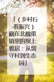 （乡村行·看振兴）藏在北魏重镇里的坝上雅居：从留守村到生态园