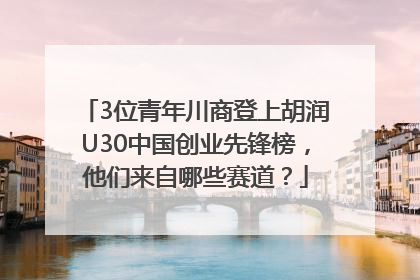3位青年川商登上胡润U30中国创业先锋榜，他们来自哪些赛道？