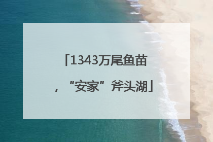 1343万尾鱼苗，“安家”斧头湖