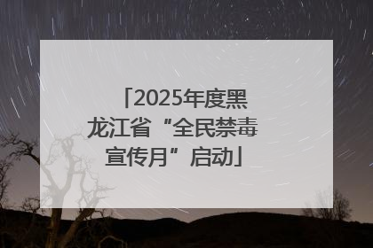 2025年度黑龙江省“全民禁毒宣传月”启动
