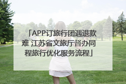 APP订旅行团遇退款难 江苏省文旅厅督办同程旅行优化服务流程