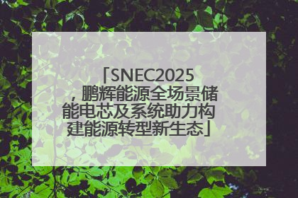 SNEC2025，鹏辉能源全场景储能电芯及系统助力构建能源转型新生态